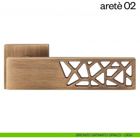 Maniglia per porta Aretè 02 dnd by Martinelli bronzo satinato opaco