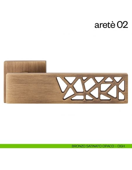 Maniglia per porta Aretè 02 dnd by Martinelli bronzo satinato opaco