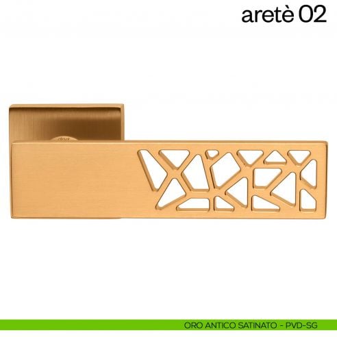 Maniglia per porta Aretè 02 dnd by Martinelli PVD oro antico satinato