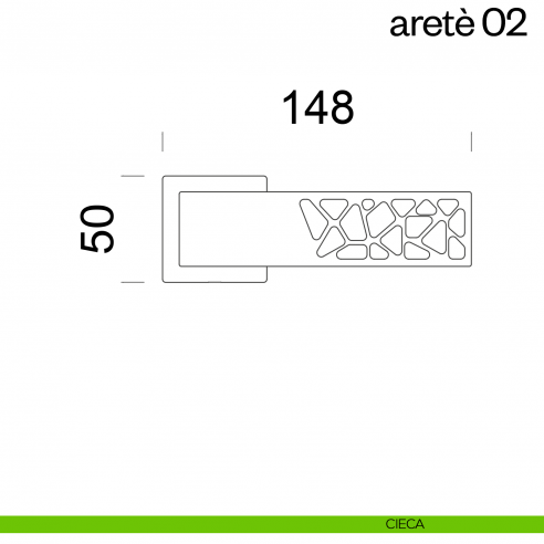 Maniglia per porta Aretè 02 dnd by Martinelli cieca