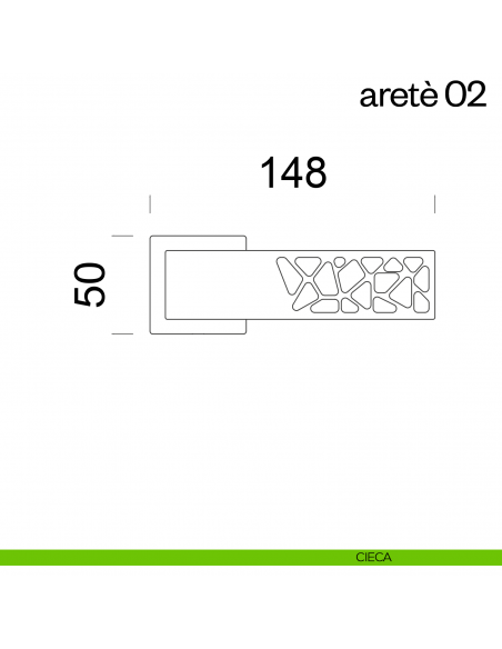 Maniglia per porta Aretè 02 dnd by Martinelli cieca
