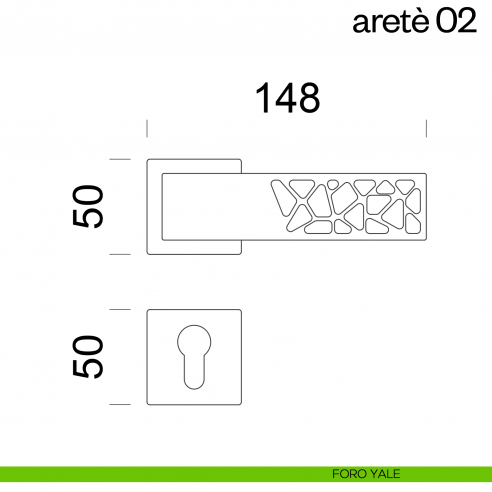 Maniglia per porta Aretè 02 dnd by Martinelli foro yale