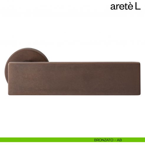 Maniglia per porta Aretè/L dnd by Martinelli bronzato