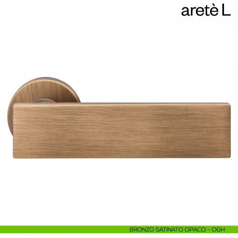 Maniglia per porta Aretè/L dnd by Martinelli bronzato satinato opaco