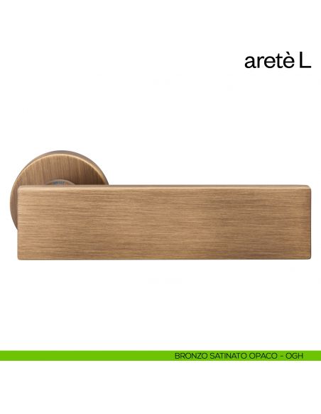 Maniglia per porta Aretè/L dnd by Martinelli bronzato satinato opaco