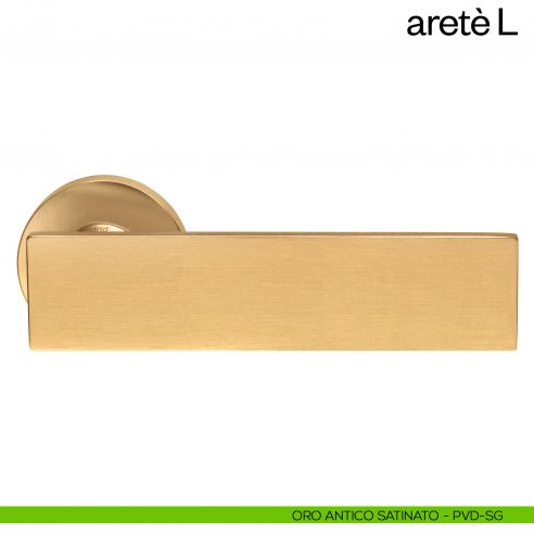 Maniglia per porta Aretè/L dnd by Martinelli PVD oro antico satinato