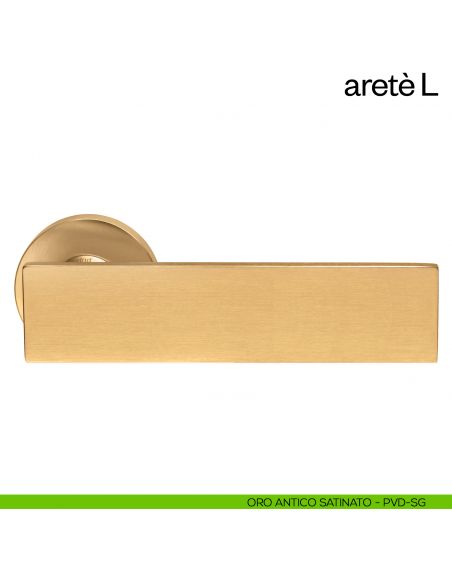 Maniglia per porta Aretè/L dnd by Martinelli PVD oro antico satinato
