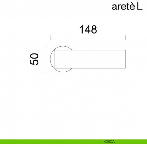 Maniglia per porta Aretè/L dnd by Martinelli cieca