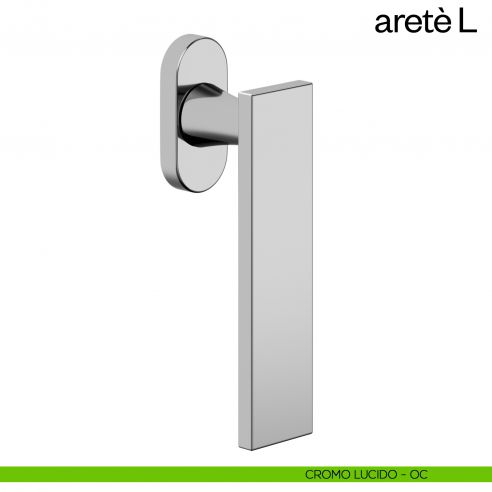 Maniglia per finestra martellina DK Aretè L dnd cromo lucido