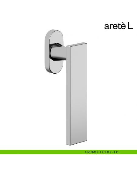 Maniglia per finestra martellina DK Aretè L dnd cromo lucido