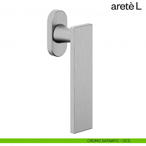 Maniglia per finestra martellina DK Aretè L dnd cromo satinato