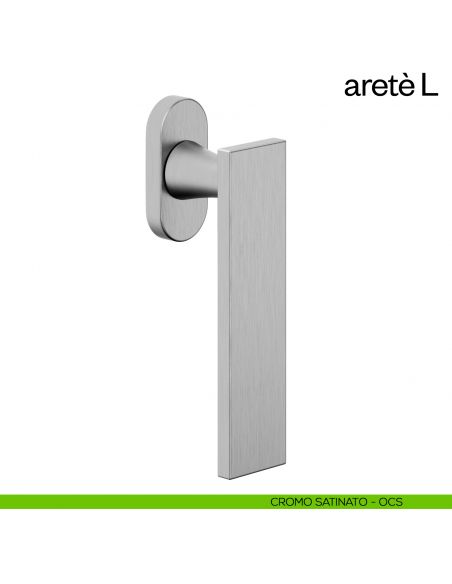Maniglia per finestra martellina DK Aretè L dnd cromo satinato