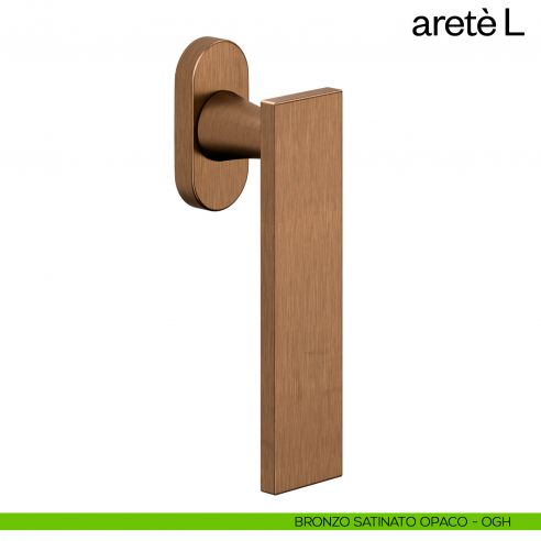 Maniglia per finestra martellina DK Aretè L dnd bronzato satinato opaco