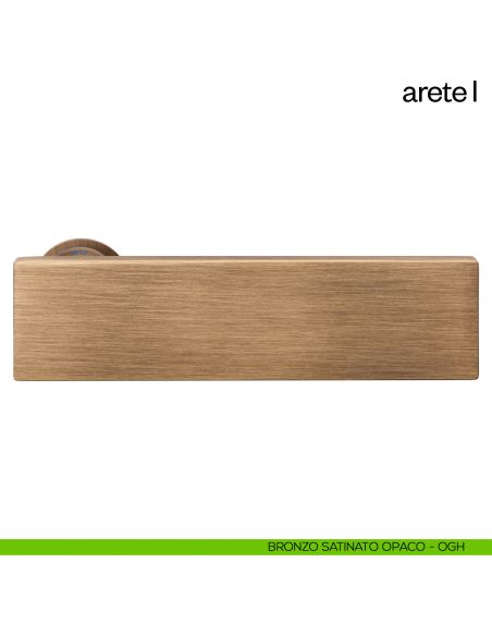 Maniglia per porta Arete L dnd Handles con rosetta minimale bronzo satinato opaco