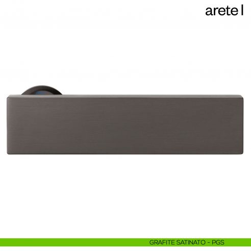 Maniglia per porta Arete L dnd Handles con rosetta minimale grafite satinato