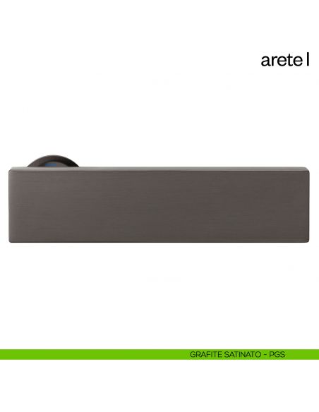 Maniglia per porta Arete L dnd Handles con rosetta minimale grafite satinato