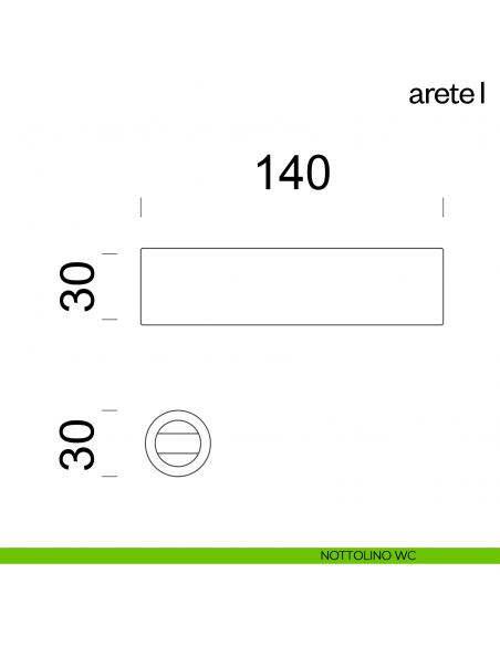 Maniglia per porta Arete L dnd Handles con rosetta minimale nottolino wc