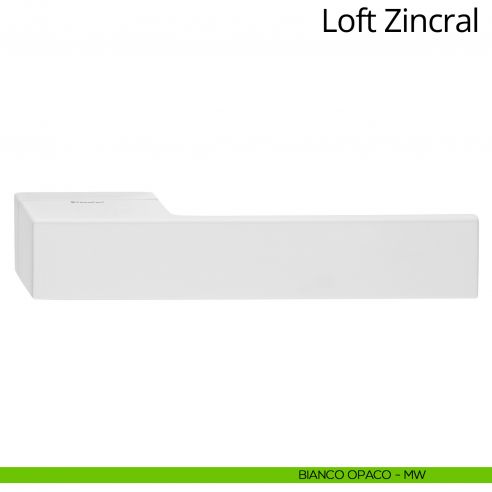 Maniglia per porta interna Loft Zincral Linea Calì bianco opaco