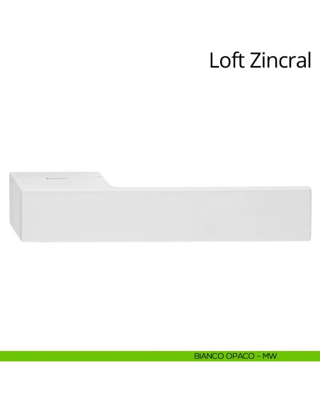 Maniglia per porta interna Loft Zincral Linea Calì bianco opaco