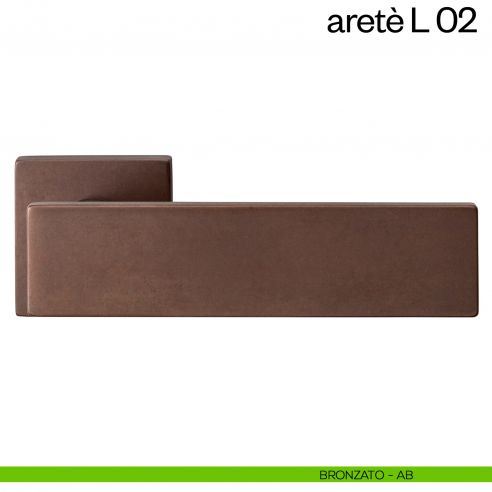 Maniglia per porta Aretè/L 02 dnd handles bronzato