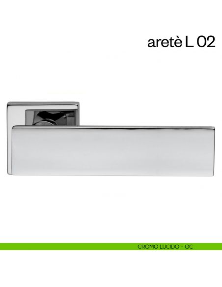 Maniglia per porta Aretè/L 02 dnd handles cromo lucido