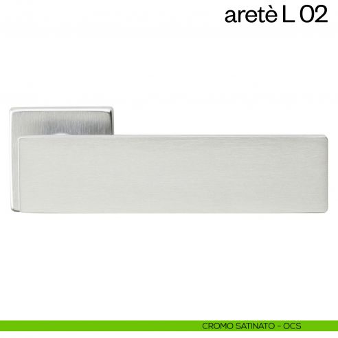 Maniglia per porta Aretè/L 02 dnd handles cromo satinato