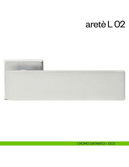Maniglia per porta Aretè/L 02 dnd handles cromo satinato