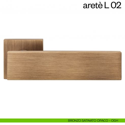 Maniglia per porta Aretè/L 02 dnd handles bronzo satinato opaco