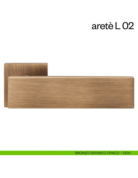 Maniglia per porta Aretè/L 02 dnd handles bronzo satinato opaco