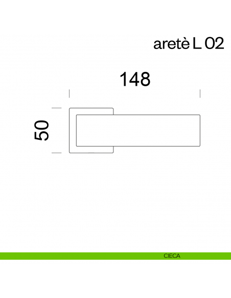 Maniglia per porta Aretè/L 02 dnd handles cieca