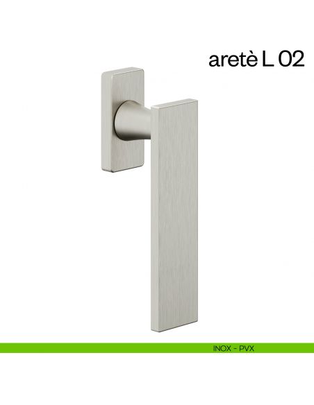 Maniglia per finestra martellina DK Aretè L 02 dnd PVD inox