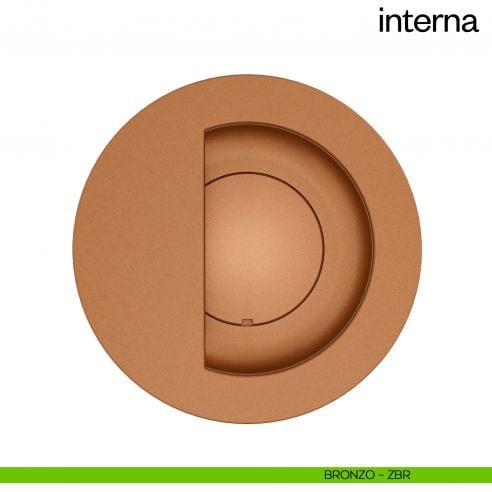 Maniglia ad incasso per porta a battente Interna dnd Handles - bronzo