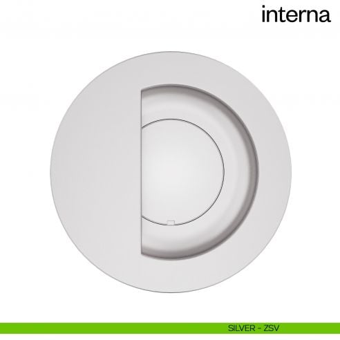 Maniglia ad incasso per porta a battente Interna dnd Handles - silver