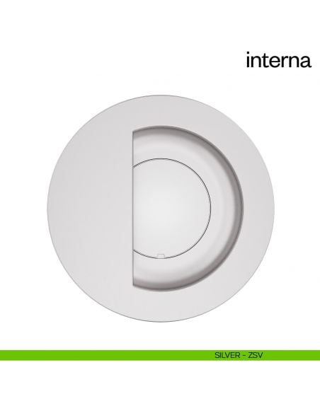 Maniglia ad incasso per porta a battente Interna dnd Handles - silver