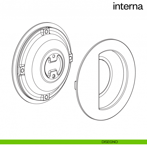 Maniglia ad incasso per porta a battente Interna dnd Handles
