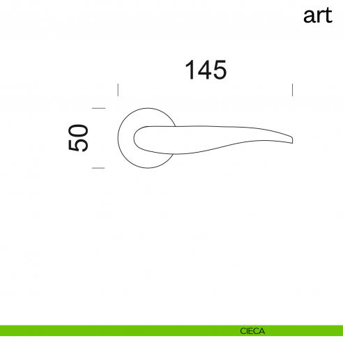 Maniglia per porta Art dnd Handles cieca