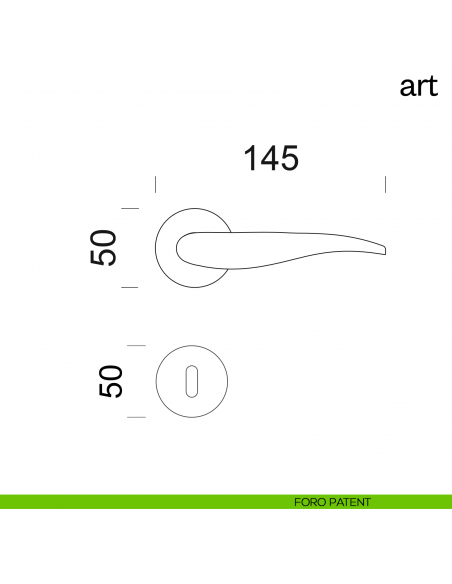 Maniglia per porta Art dnd Handles foro patent