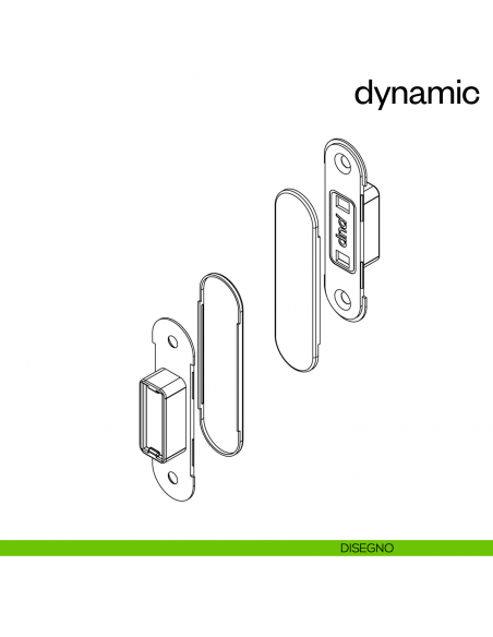 Sistema magnetico per porte a battente Dynamic dnd - disegno