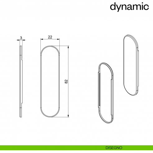 Sistema magnetico per porte a battente Dynamic dnd - disegno
