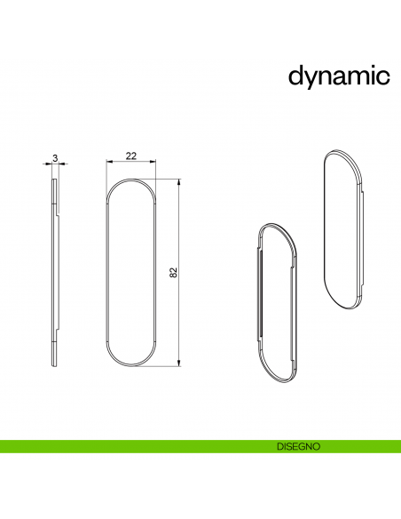 Sistema magnetico per porte a battente Dynamic dnd - disegno
