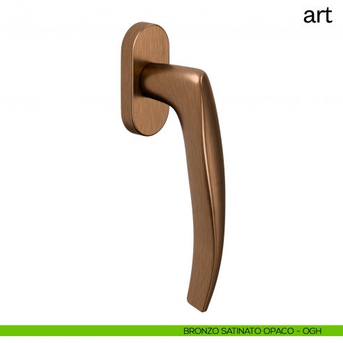 Maniglia per finestra martellina DK Art dnd Handles bronzo satinato opaco