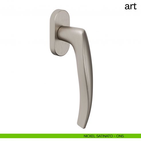 Maniglia per finestra martellina DK Art dnd Handles nickel satinato