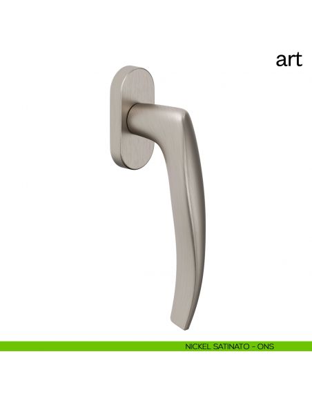 Maniglia per finestra martellina DK Art dnd Handles nickel satinato