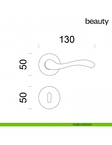 Maniglia per porta Beauty dnd handles foro patent