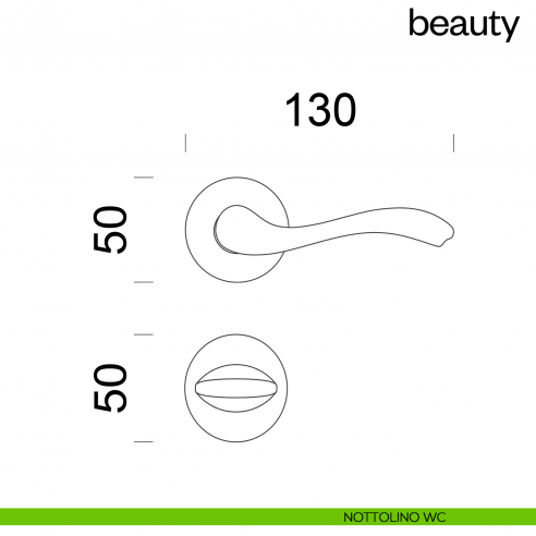 Maniglia per porta Beauty dnd handles nottolino wc