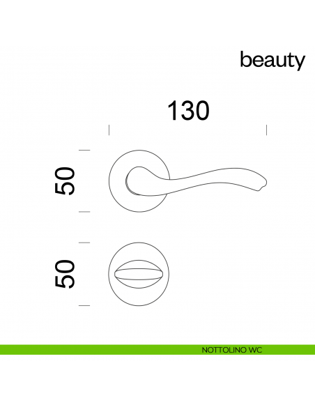 Maniglia per porta Beauty dnd handles nottolino wc