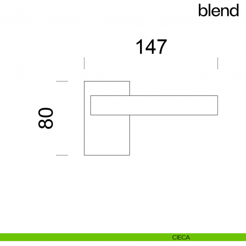 Maniglia per porta Blend dnd handles senza bocchetta disegno