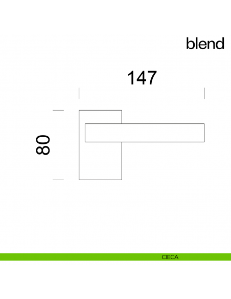 Maniglia per porta Blend dnd handles senza bocchetta disegno