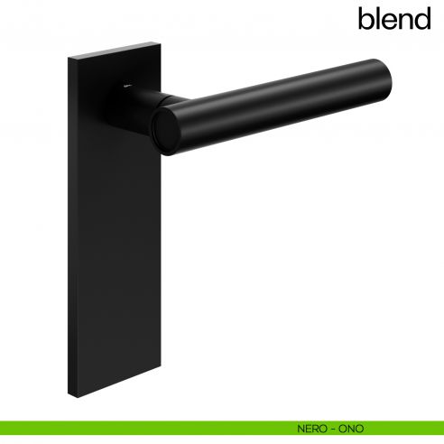 Maniglia per porta Blend dnd handles con placca cieca nero