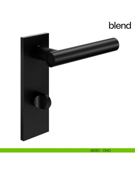 Maniglia per porta Blend dnd handles con placca wc nero